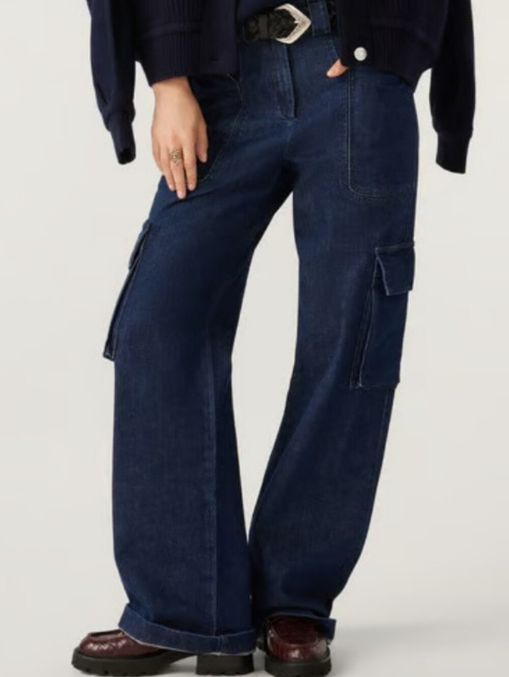 ba&sh Auzy Cargo Jeans Oversized FR36 UW Size 4